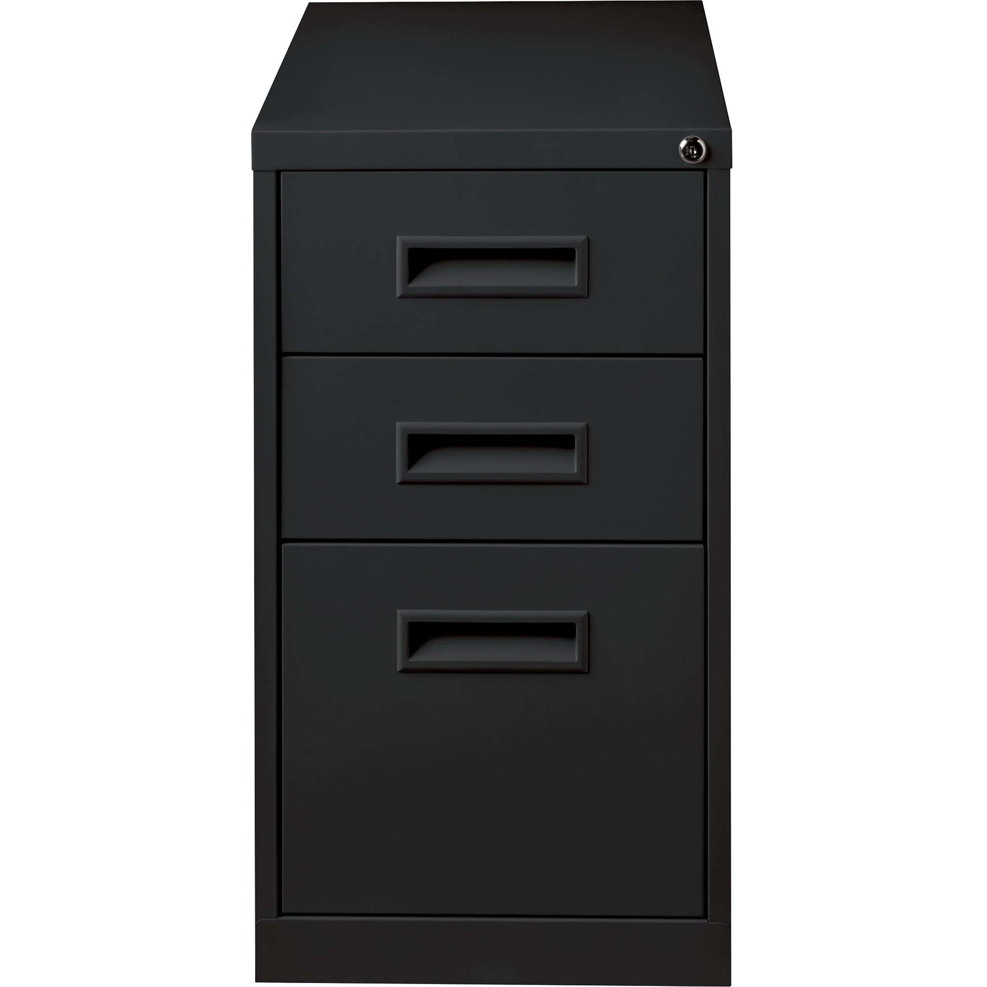 Lorell SOHO 3-Drawer Vertical File Cabinet, Black