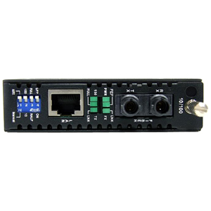 StarTech.com 10/100 Mbps Multi Mode Fiber Media Converter ST 2 km - 1 x Network (RJ-45) - 1 x ST Ports - DuplexST Port - Multi-mode - 1310 nm Fiber - Fast Ethernet - 10/100Base-TX, 100Base-FX - 2 km - AC Adapter - Desktop, Rack-mountable - TAA Compliant