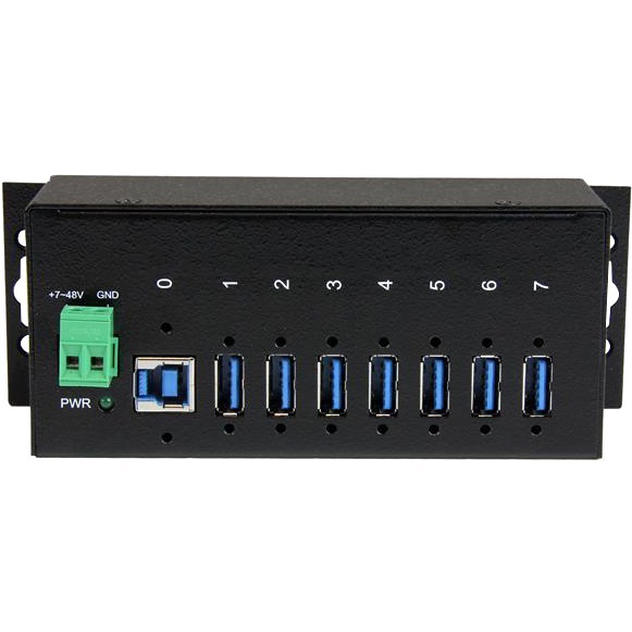 StarTech.com 7 Port Industrial USB 3.0 Hub with ESD - USB 3.0 Type B - External - 7 USB Port(s) - 7 USB 3.0 Port(s) - TAA Compliant