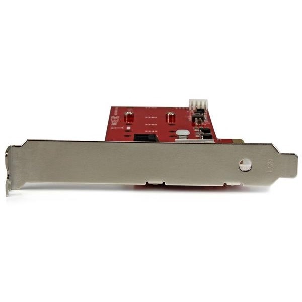 StarTech.com 2x M.2 NGFF SSD RAID Controller Card Plus 2x SATA III Ports - PCIe - Add 2 Next Generation Form Factor M.2 SSDs & 2 SATA ports to your PC through PCIe - 2x M.2 NGFF SSD RAID Controller Card plus 2x SATA III Ports - PCIe - 2-Slot PCI Express S