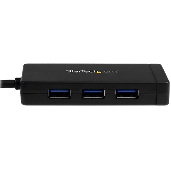 StarTech.com 3-port USB 3.0 Hub Plus GbE - USB Type C - External - 3 USB Port(s) - 1 Network (RJ-45) Port(s) - 3 USB 3.0 Port(s) - PC, Mac - TAA Compliant