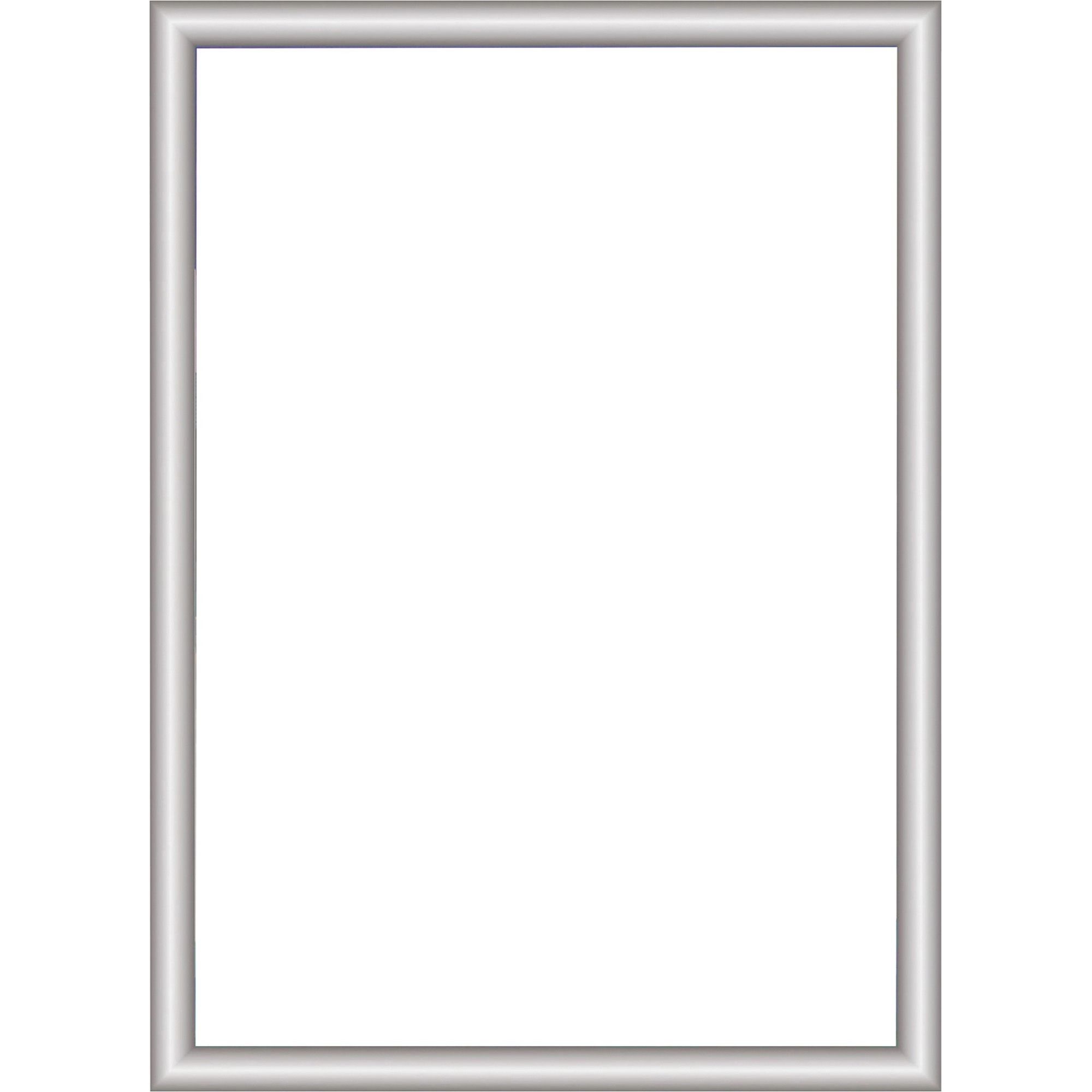 Deflecto Wall-Mount Display Frame - 19.13" x 25.25" Frame Size - Holds 18" x 24" Insert - Rectangle - Vertical, Horizontal - Satin - Front Loading, Anti-glare, Dust Resistant, Debris Resistant - Aluminum - Clear, Silver - 1 Each