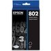 EPSON T802 DuraBrite Ultra Standard Capacity Black Ink Cartridge Sensormatic (T802120-S)