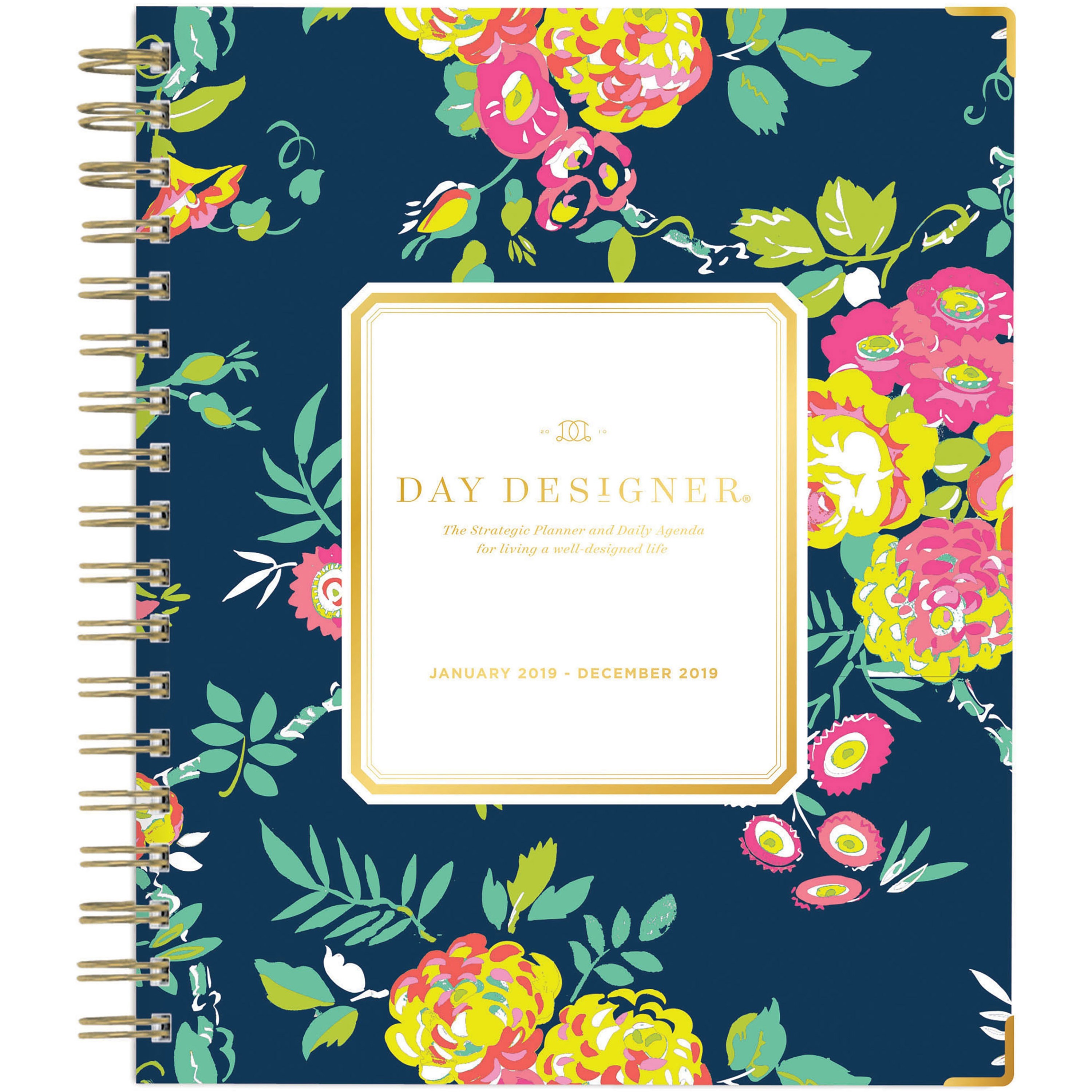 Blue Sky 7x9 Navy Floral Weeklymonthly Planner Bls103626