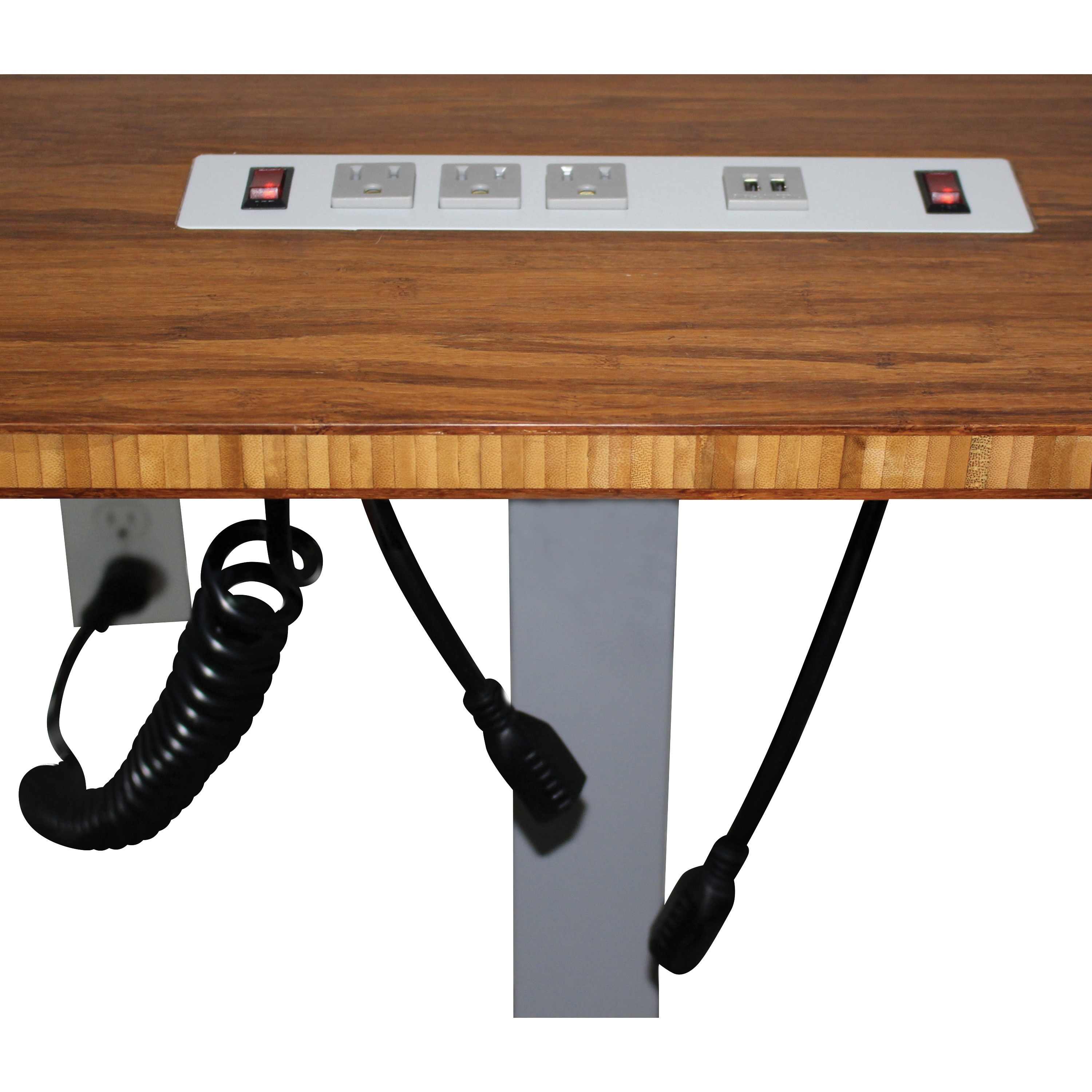 Llr 99982 Lorell Sit Stand Table Power Strip Surge Protector