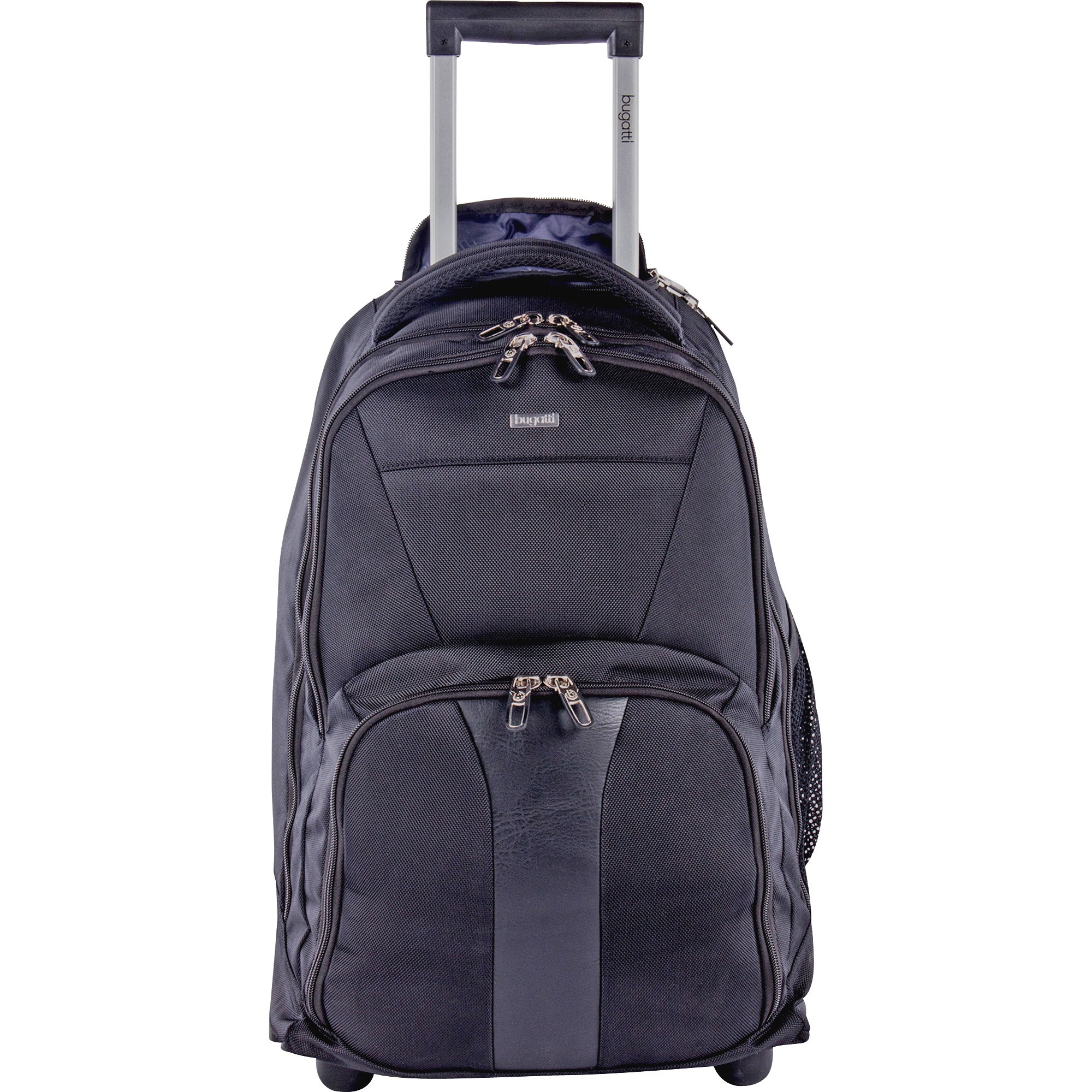 hand luggage with wheels and shoulder straps