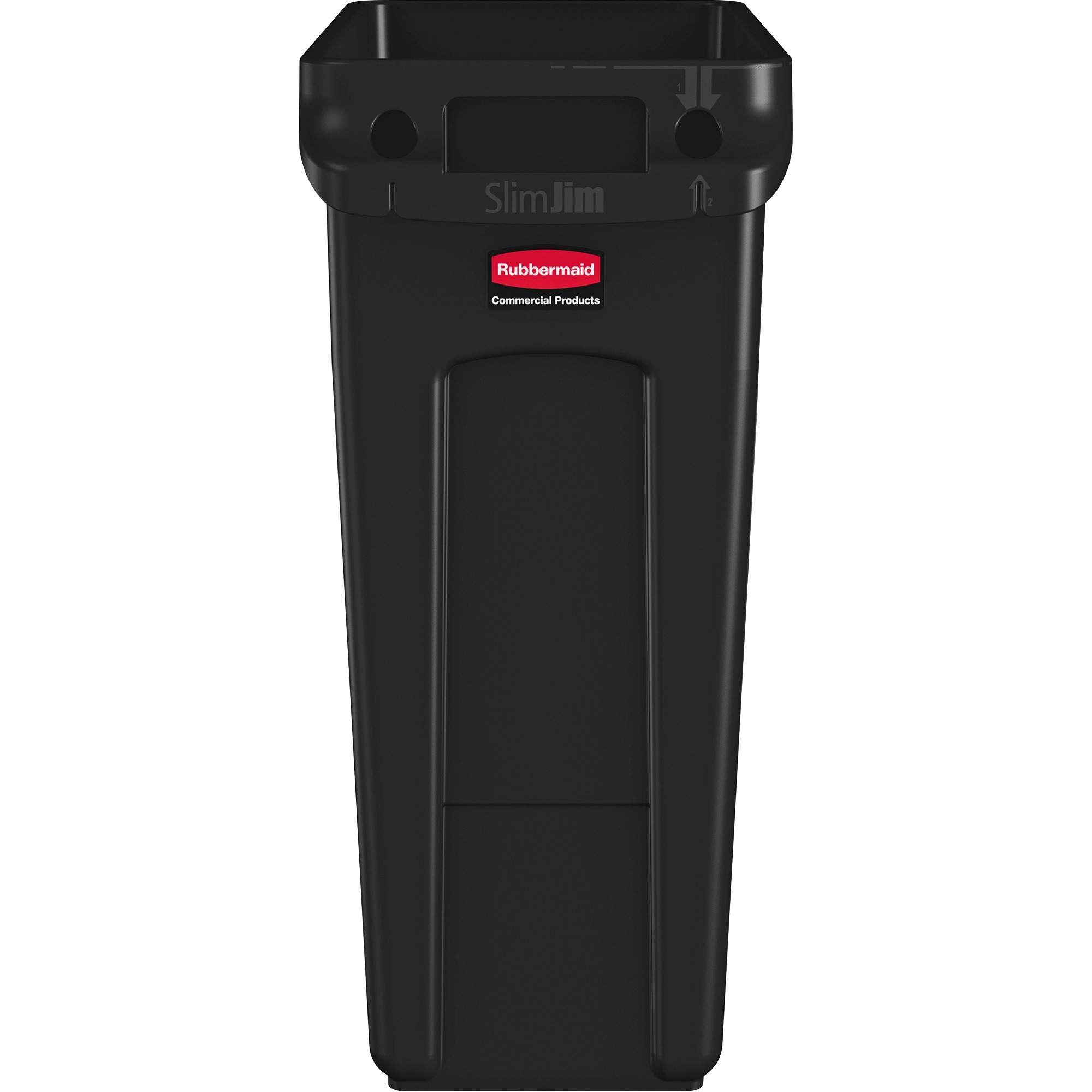 Rubbermaid Commercial Products 16-Gallons Black Plastic Commercial