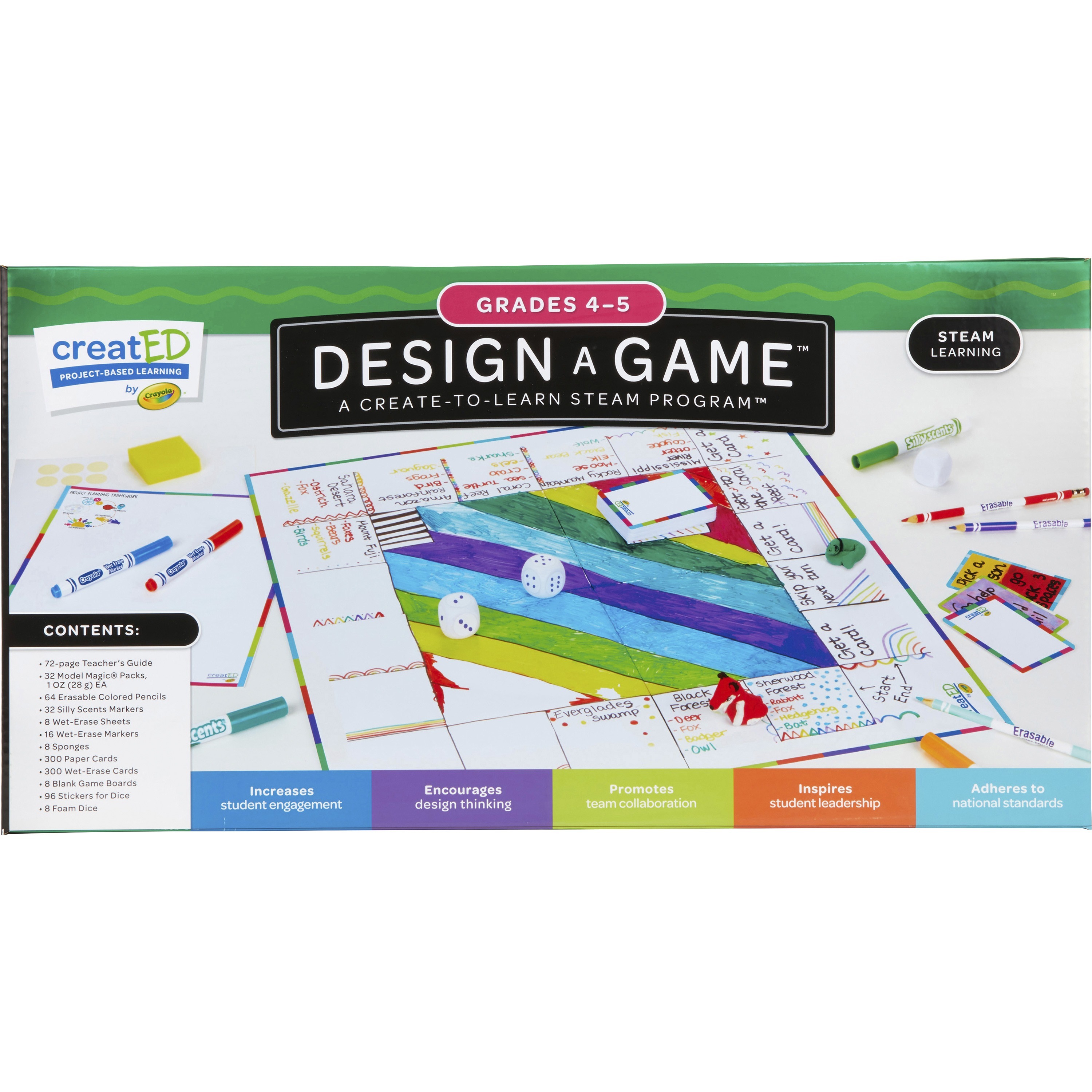 Crayola Design-A-Game STEAM Kit for Grades 4-5 - Theme/Subject: Learning - Skill Learning: Science, Technology, Engineering, Mathematics, Problem Solving - 807 Pieces - 1 / Kit