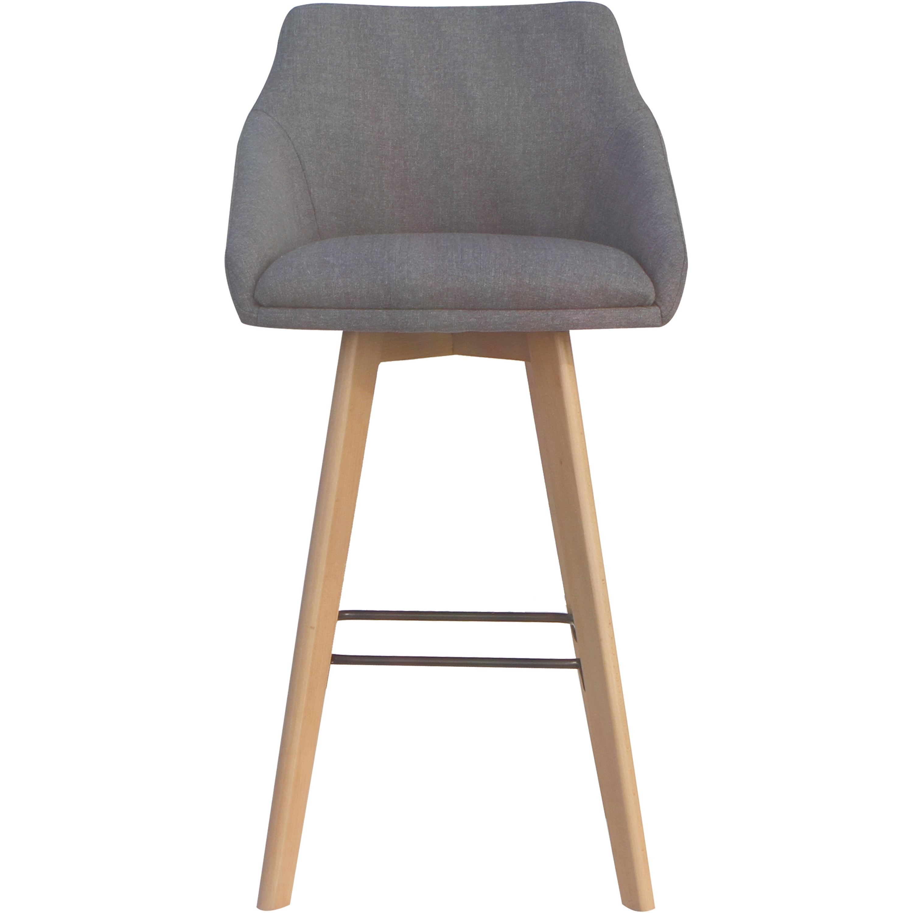 LLR 68561 | Lorell Gray Flannel Mid-Century Modern Guest Stools ...