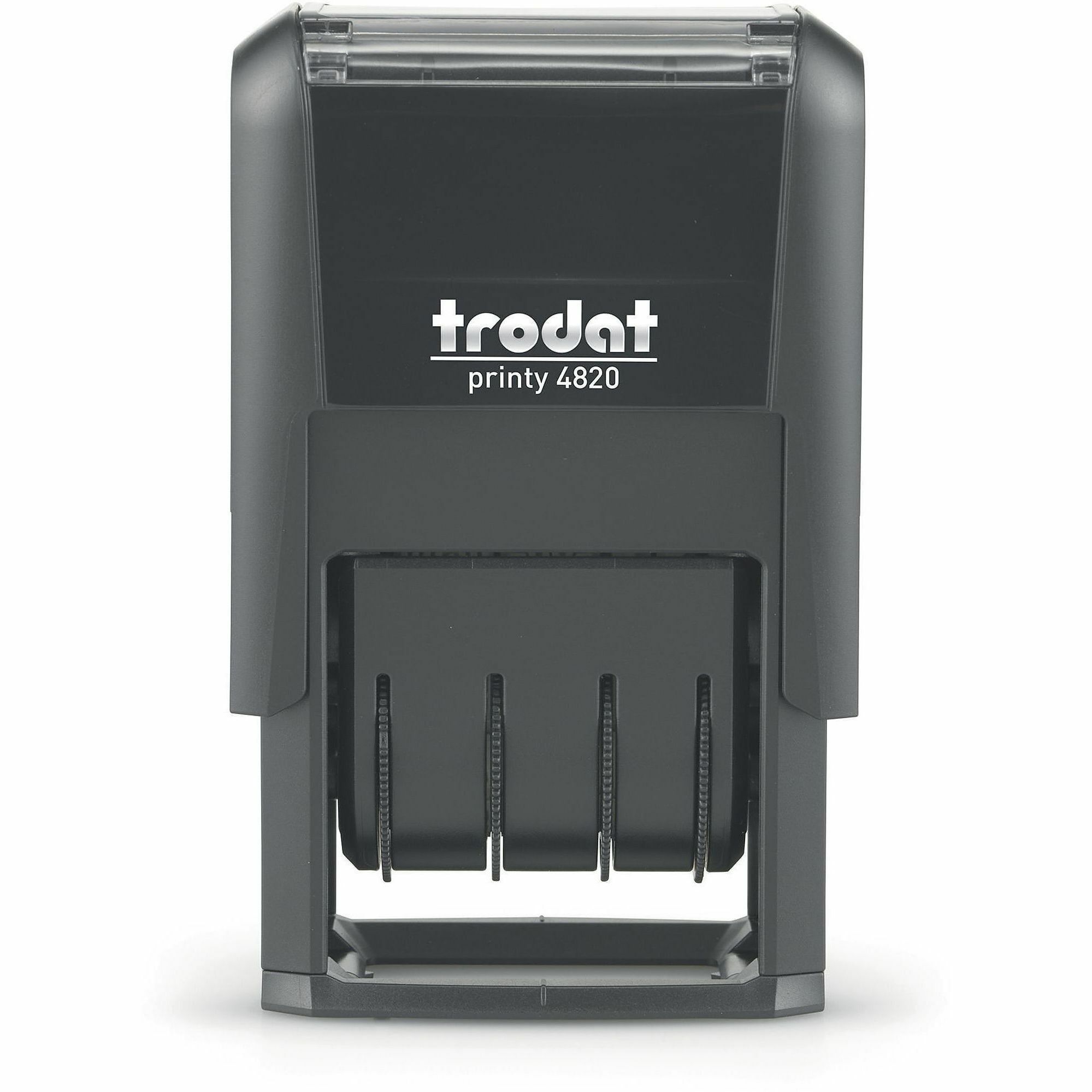 Trodat Date Only Stamp - Date Stamp - 0.38" Impression Width x 1.62" Impression Length - 10000 Impression(s) - Black - Recycled - 1 Each