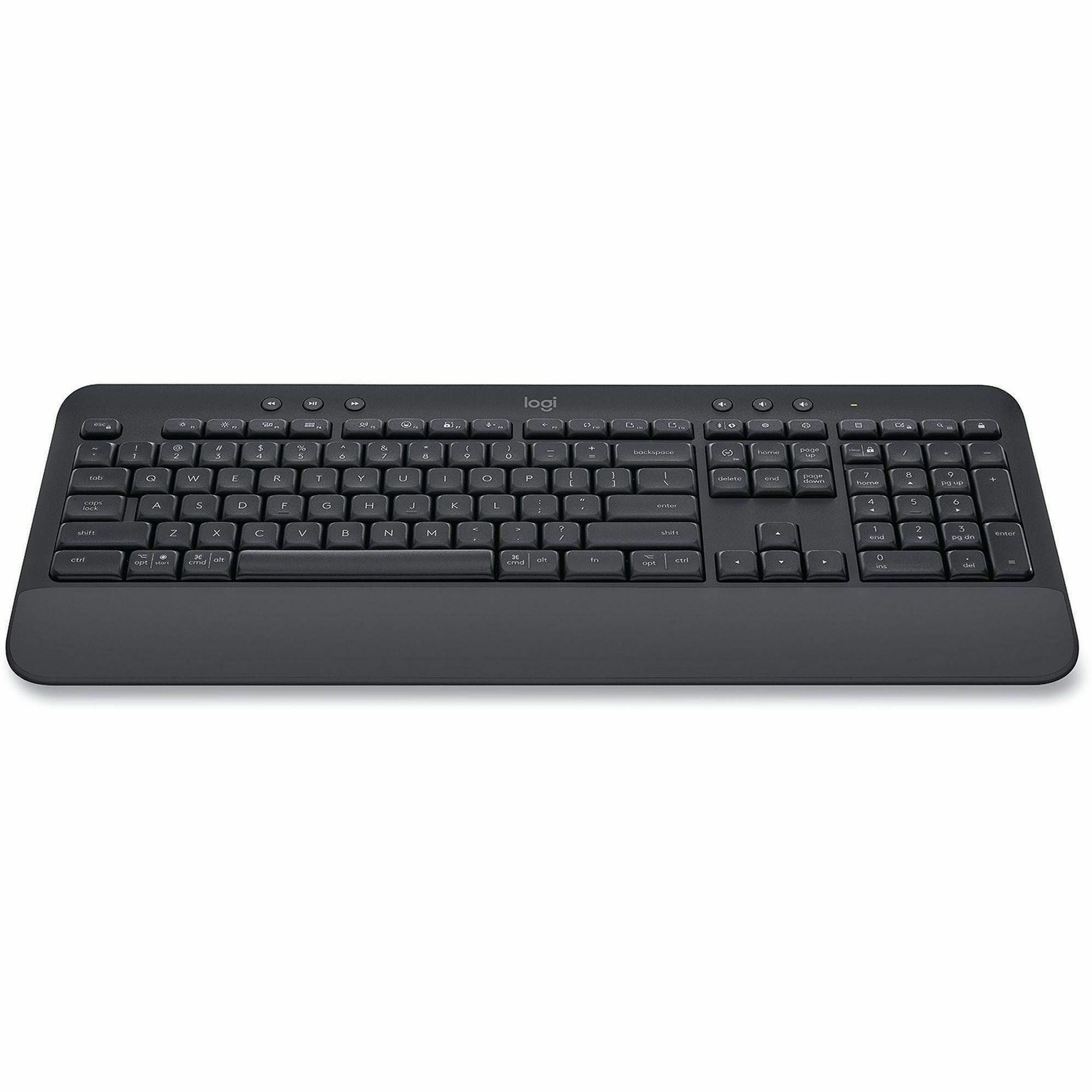 Logitech Signature K650 (Graphite) - Wireless Connectivity - Bluetooth/RF - 5.1 - 32.81 ft - ChromeOS - PC, Mac - AA Battery Size Supported - Graphite