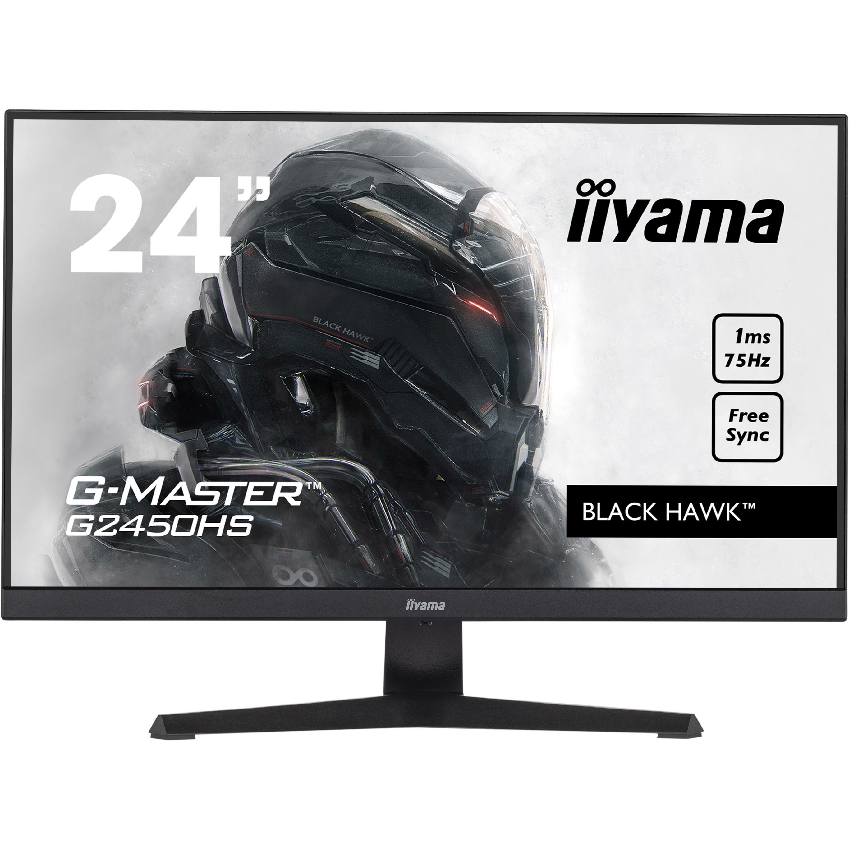 iiyama G-MASTER Black Hawk G2450HS-B1 23.8inch Full HD LED LCD Monitor -  16:9 - Matte, Black - G2450HS-B1