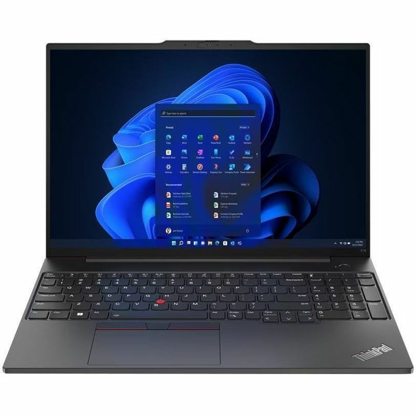 Lenovo ThinkPad E16 16" Entreprise Ordinateur Portable AMD Ryzen 5 7530U 16 Go 256 Go SSD Windows 11 Pro, 21JT001BUS