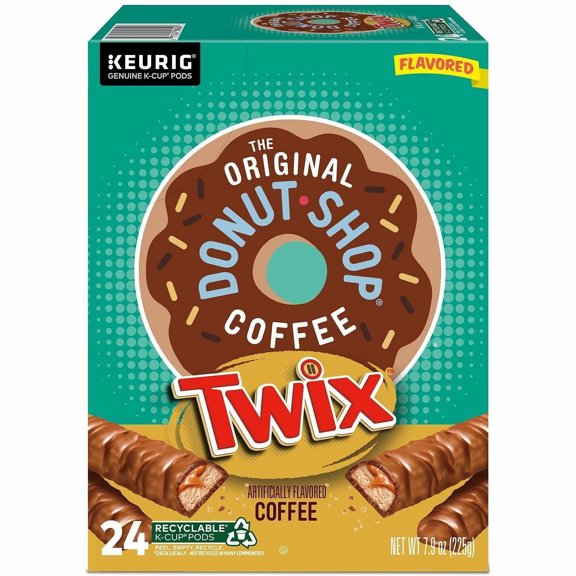 The Original Donut Shop® K-Cup, Pod Twix Coffee K-Cups - Compatible with Keurig K-Cup Brewer - Light - 24 K-Cup - K-Cup, Pod - Twix - Kosher - 4 / Carton
