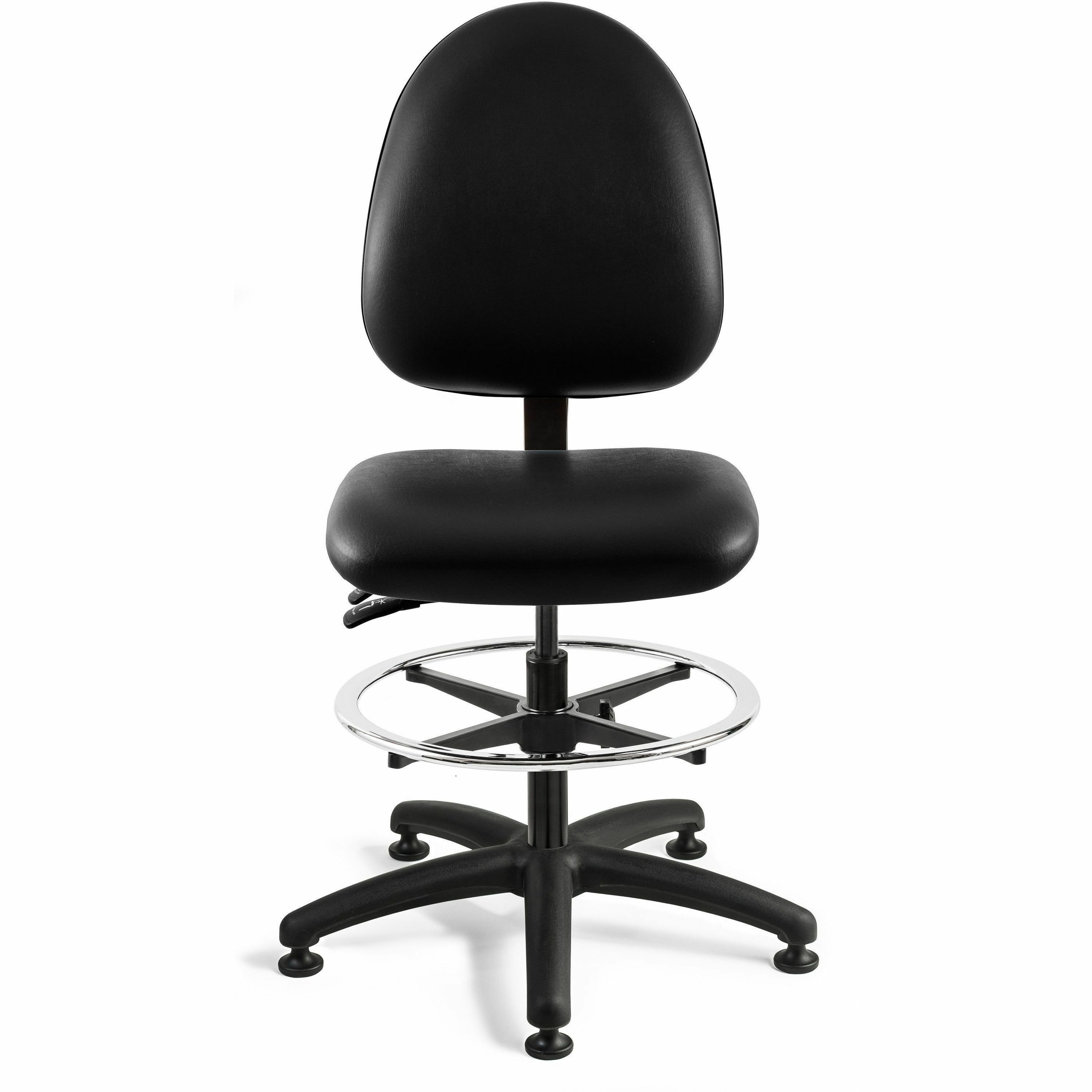 BEVCO Integra Series Chair - Black Seat Color - Vinyl Seat Material - Polypropylene Back Material - High Back - 5-star Base - Black - Foam, Fabric - 1 Each