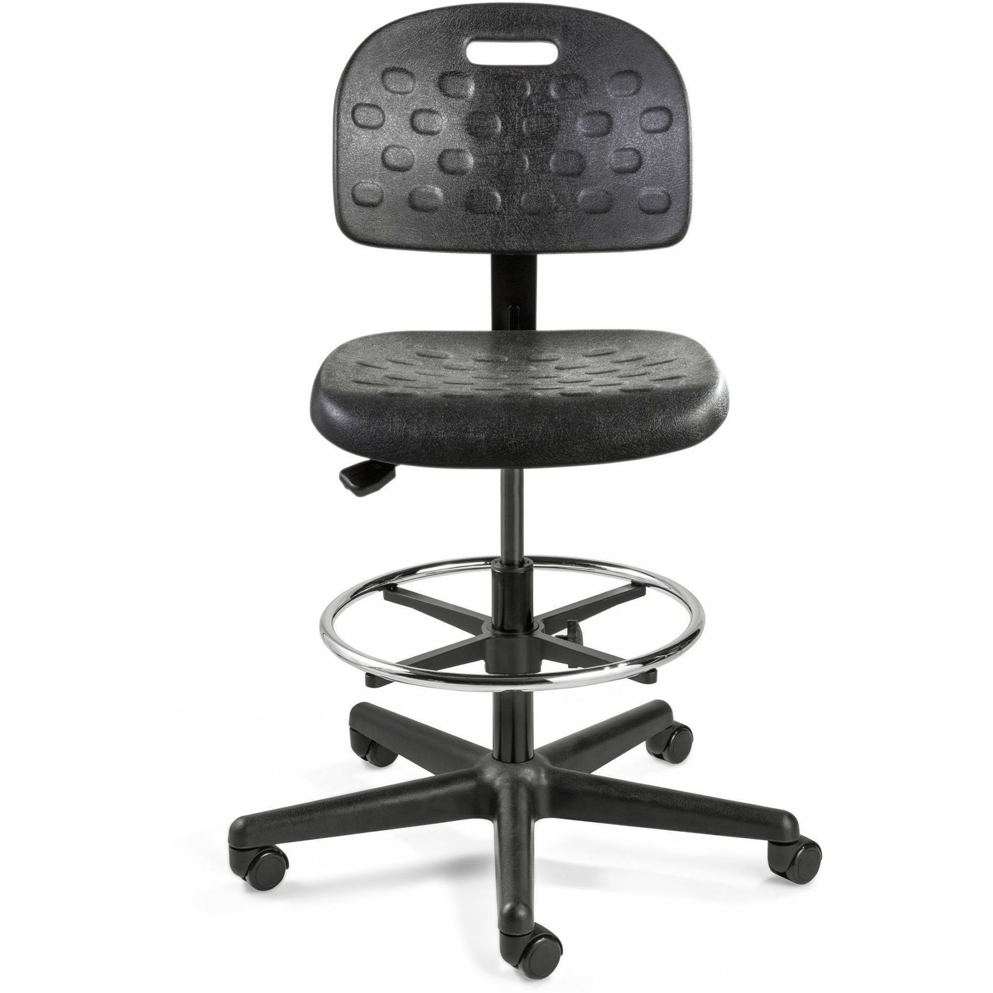 BEVCO Breva Series Chair - Polyurethane Seat Material - 5-star Base - Black - 1 Each
