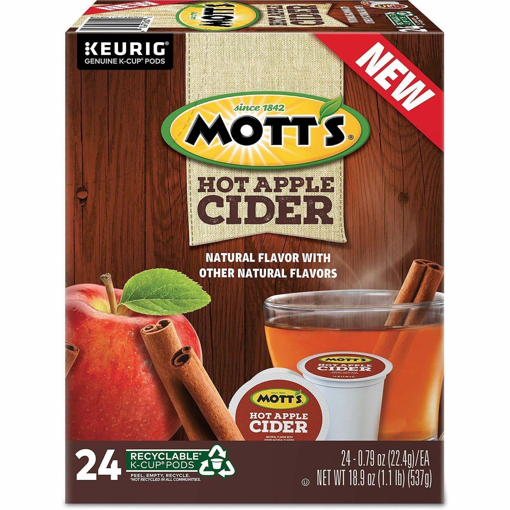 Mott's® Hot Apple Cider - Concentrate - 8 fl oz (237 mL) - Apple Cider, Natural - 4 / Carton