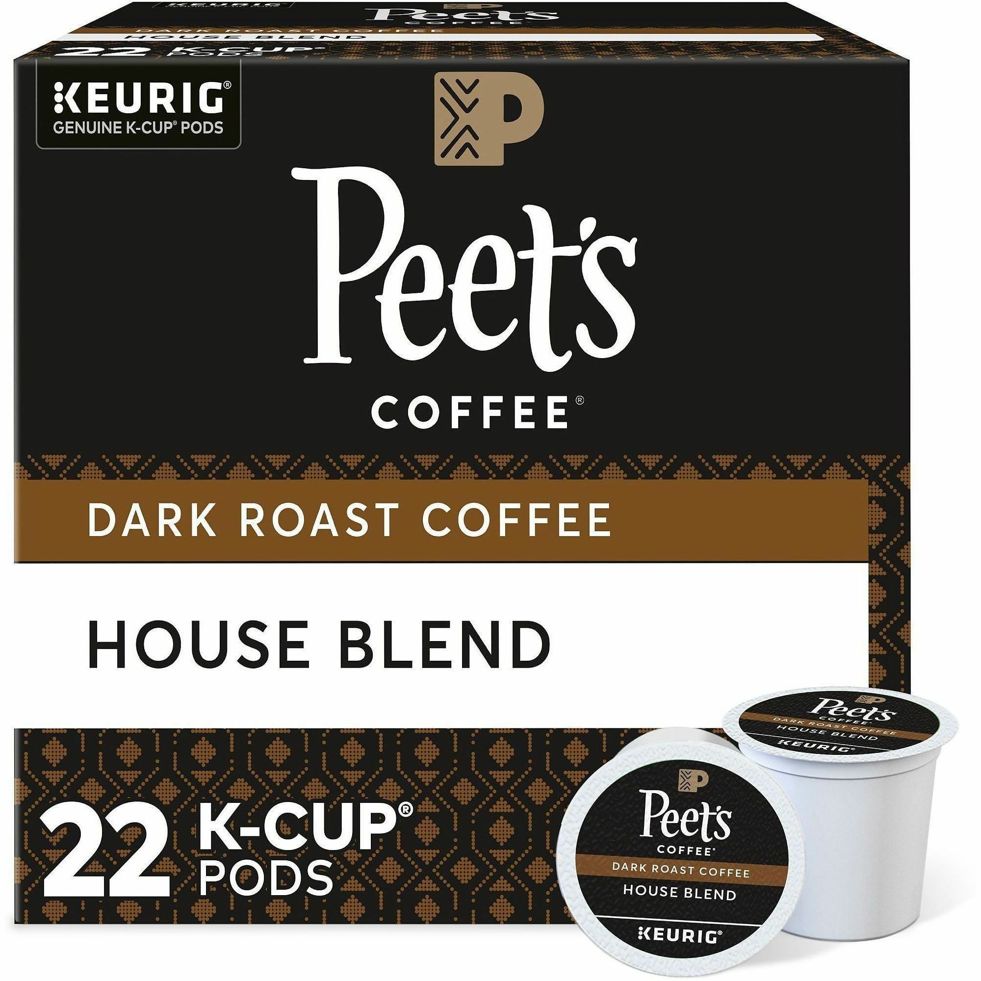 Peet's Coffee™ K-Cup French Roast Coffee - Compatible with Keurig Brewer - Dark - 22 K-Cup - K-Cup - French Roast - 4 / Carton