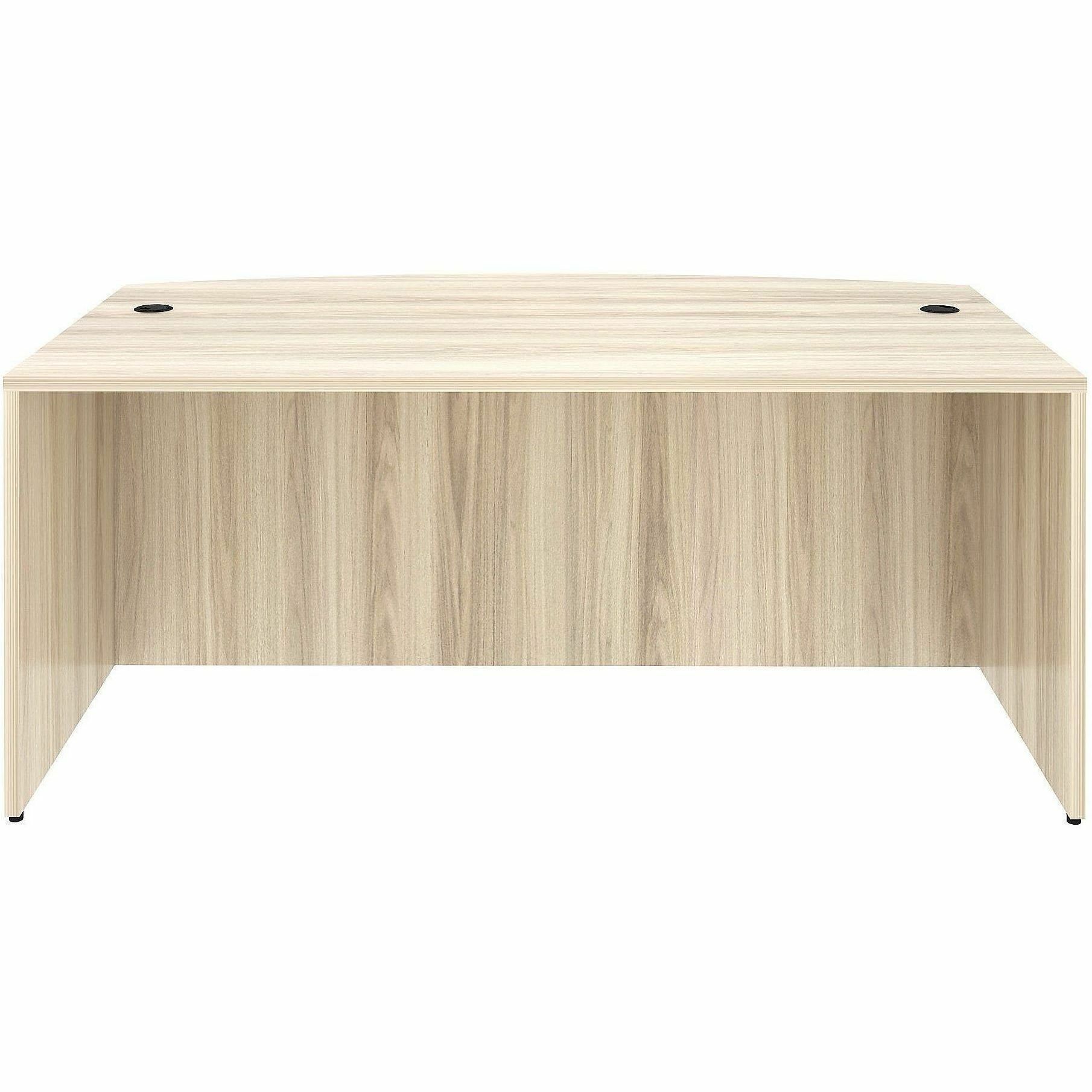 Lorell Table Desk - Bow TopAssembly Required - Modern Elm - 1 Each