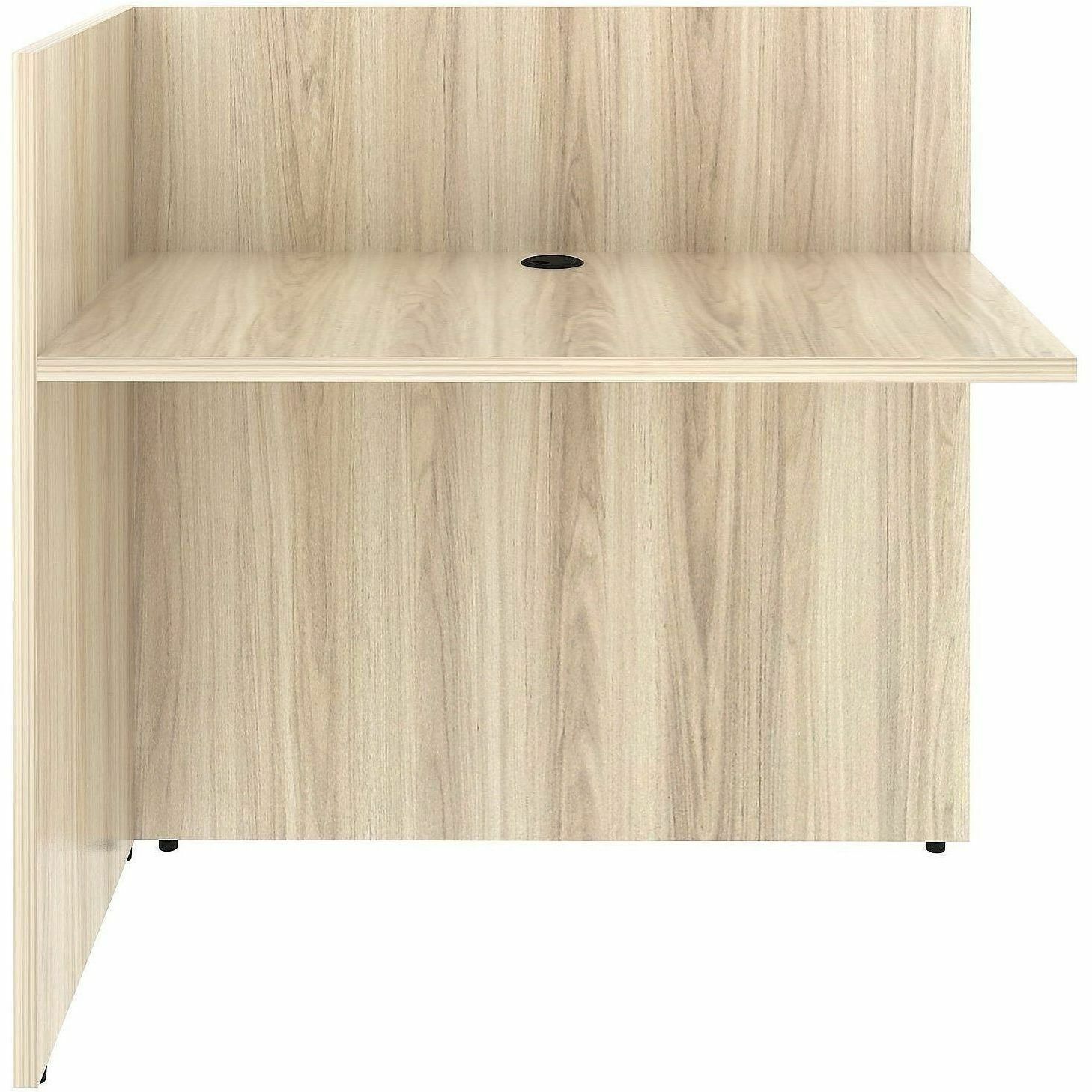 Lorell Essential Series Laminate Desking & Accessory - x 1" Thickness Table Top, 41.5" Height x 42" Width x 24" Depth - Material: Laminate - Finish: Modern Elm - Laminate Table Top - Durable - For Reception Area, Desk, Desktop, Document - 1 Each