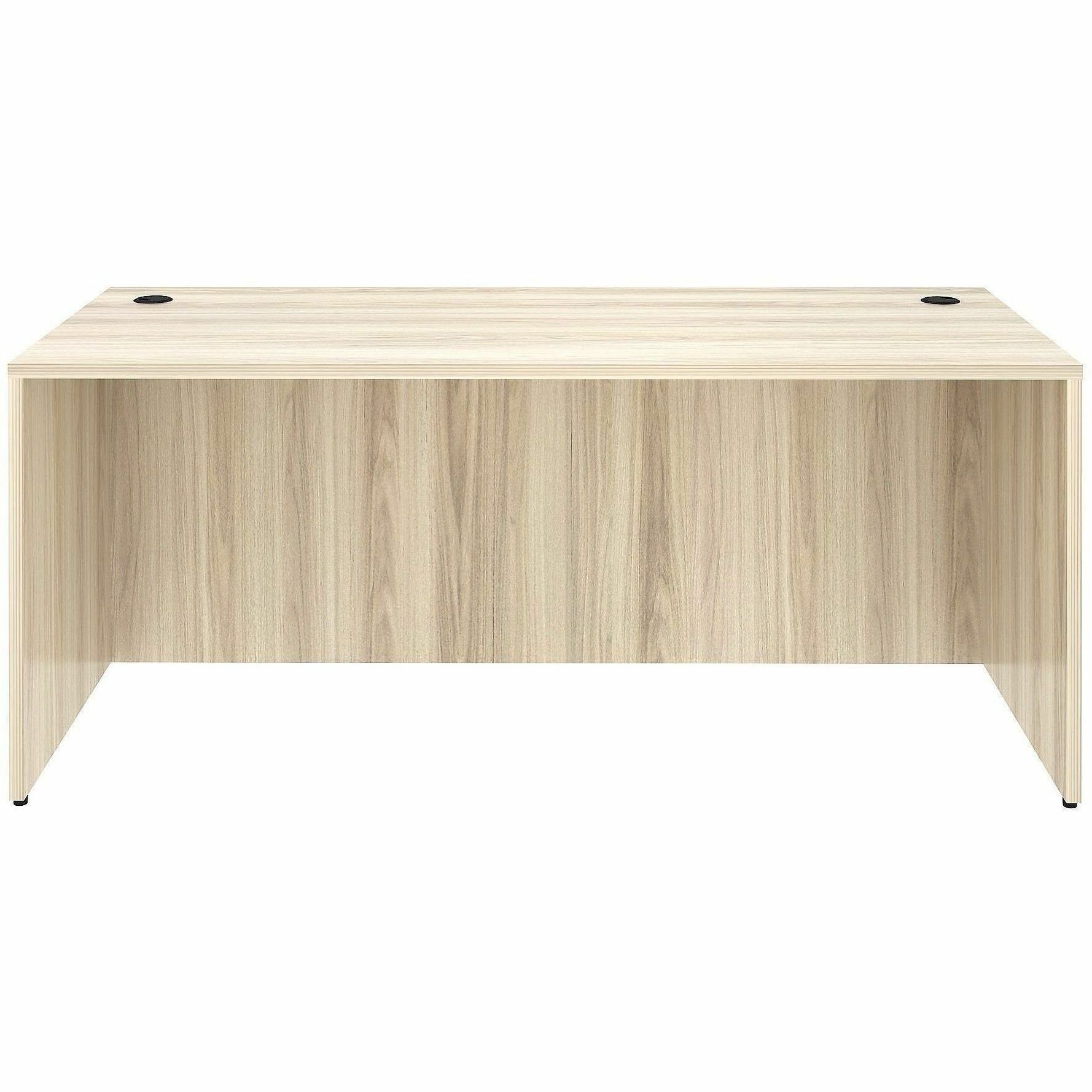 Lorell Desk Shell - Assembly Required - Modern Elm - 1 Each