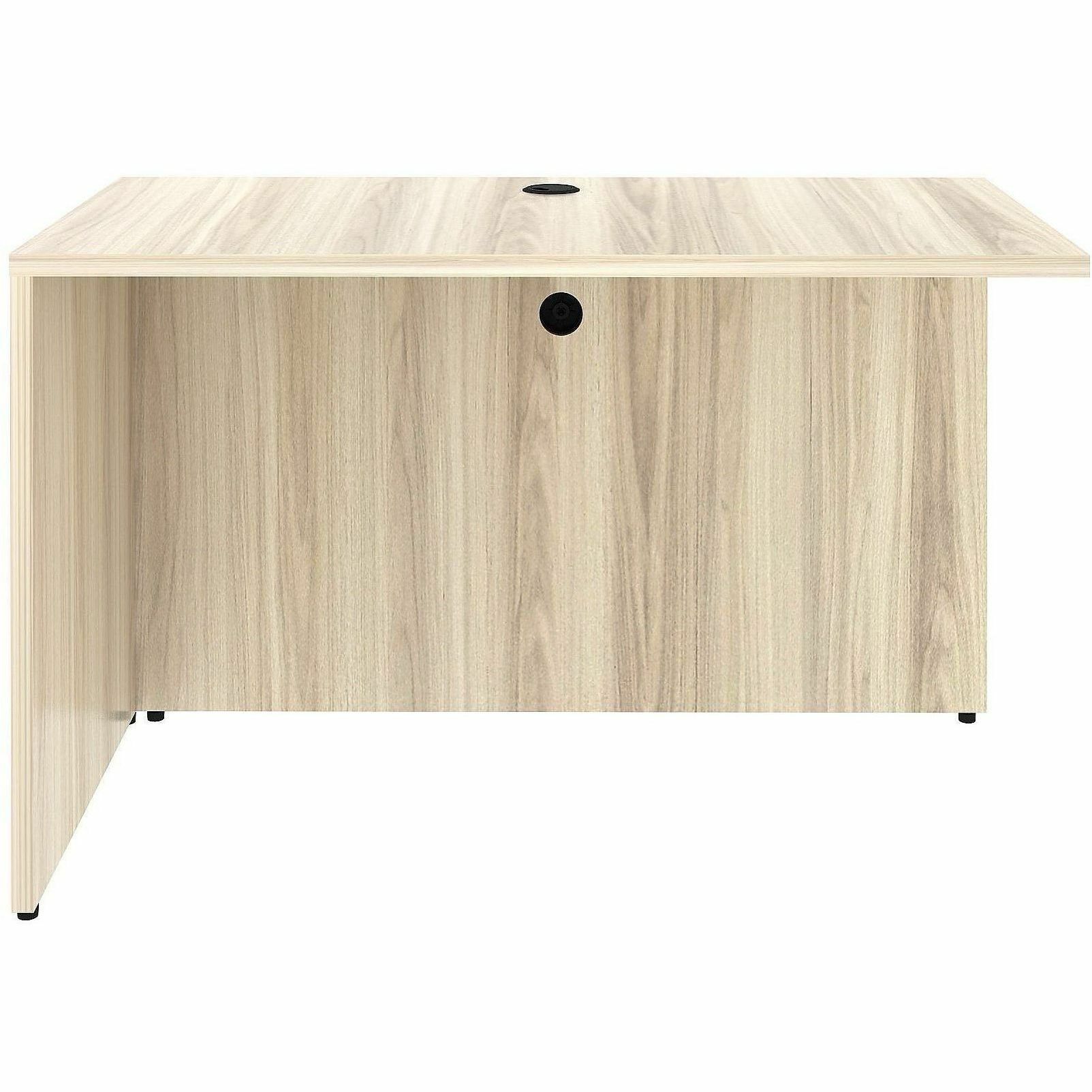 Lorell Essential Series Laminate Desking & Accessory - x 1" Thickness Table Top, 29.5" Height x 48" Width x 24" Depth Return Shell - Material: Laminate, Metal - Finish: Modern Elm - Laminate, Modern Elm Table Top - Durable, Modesty Panel, Privacy Panel, A
