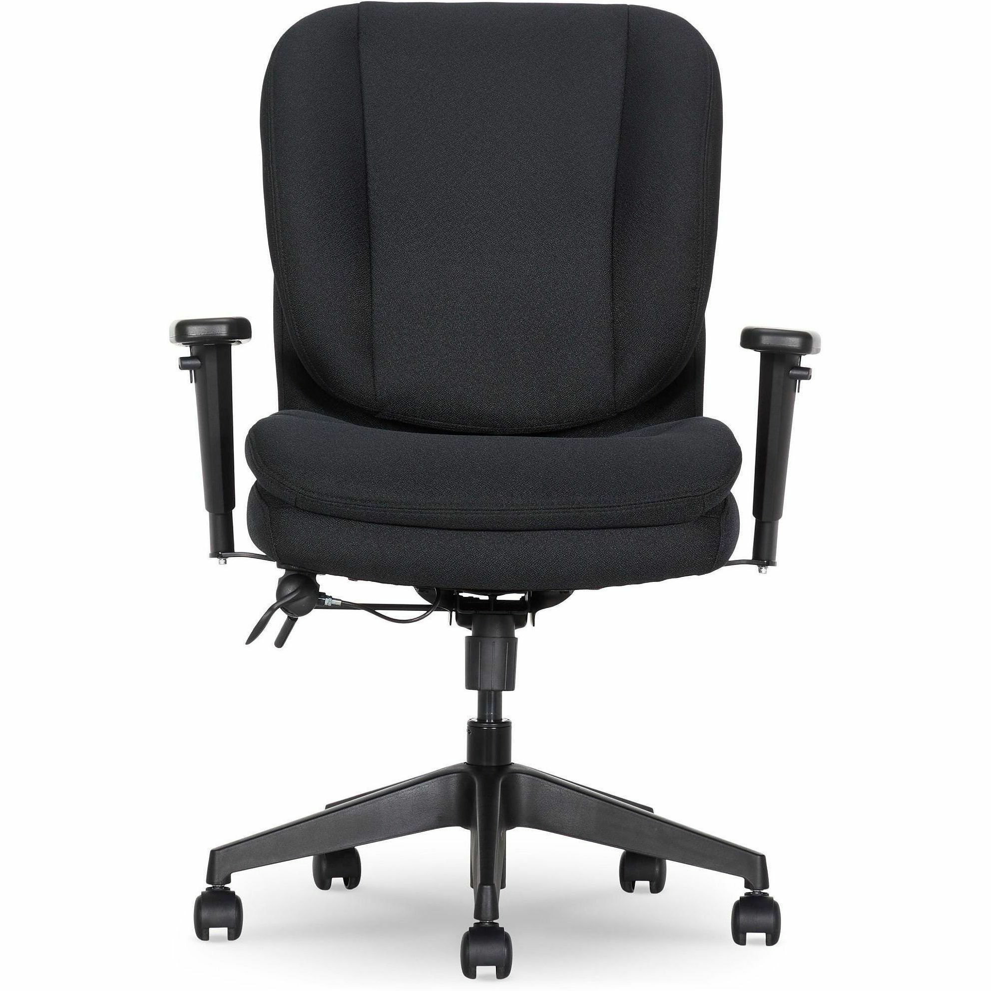Serta Chair - 5-star Base - Black - Memory Foam, Fabric - Armrest - 1 Each
