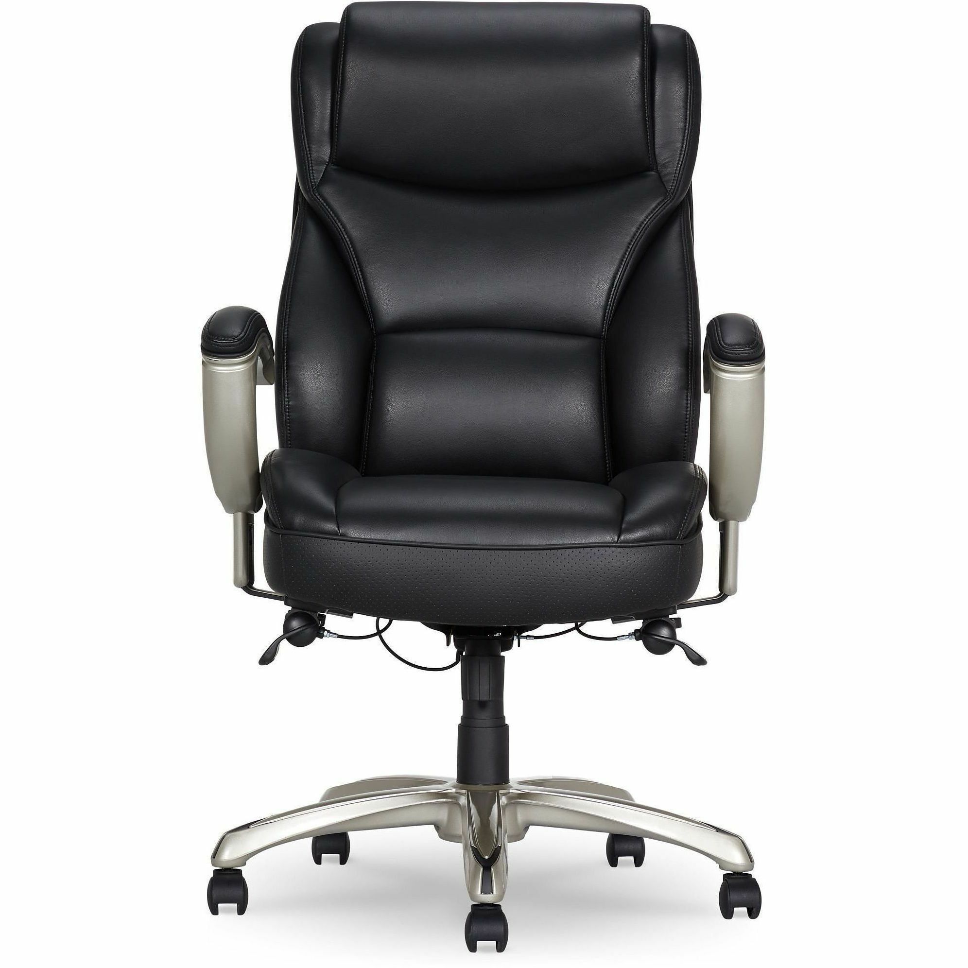 Serta Emerson Big & Tall Task Chair - Black Seat Color - Black Back Color - High Back - Black - MDF, Memory Foam, Bonded Leather - Armrest - 1 Each