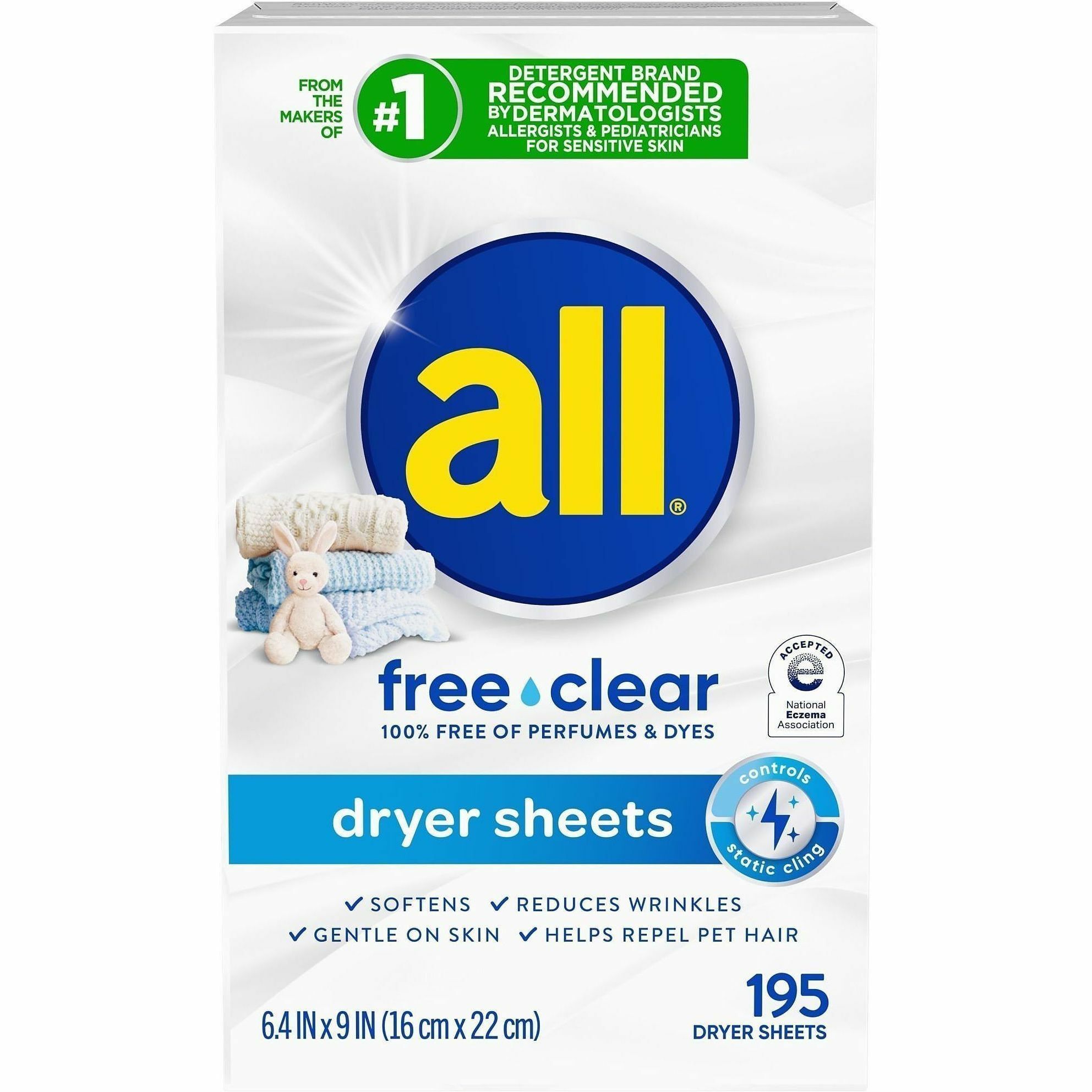 Dial Snuggle Dryer Sheets - For Fabric - Blue Sparkle Scent - Skin-friendly, Residue-free, Hypoallergenic - White