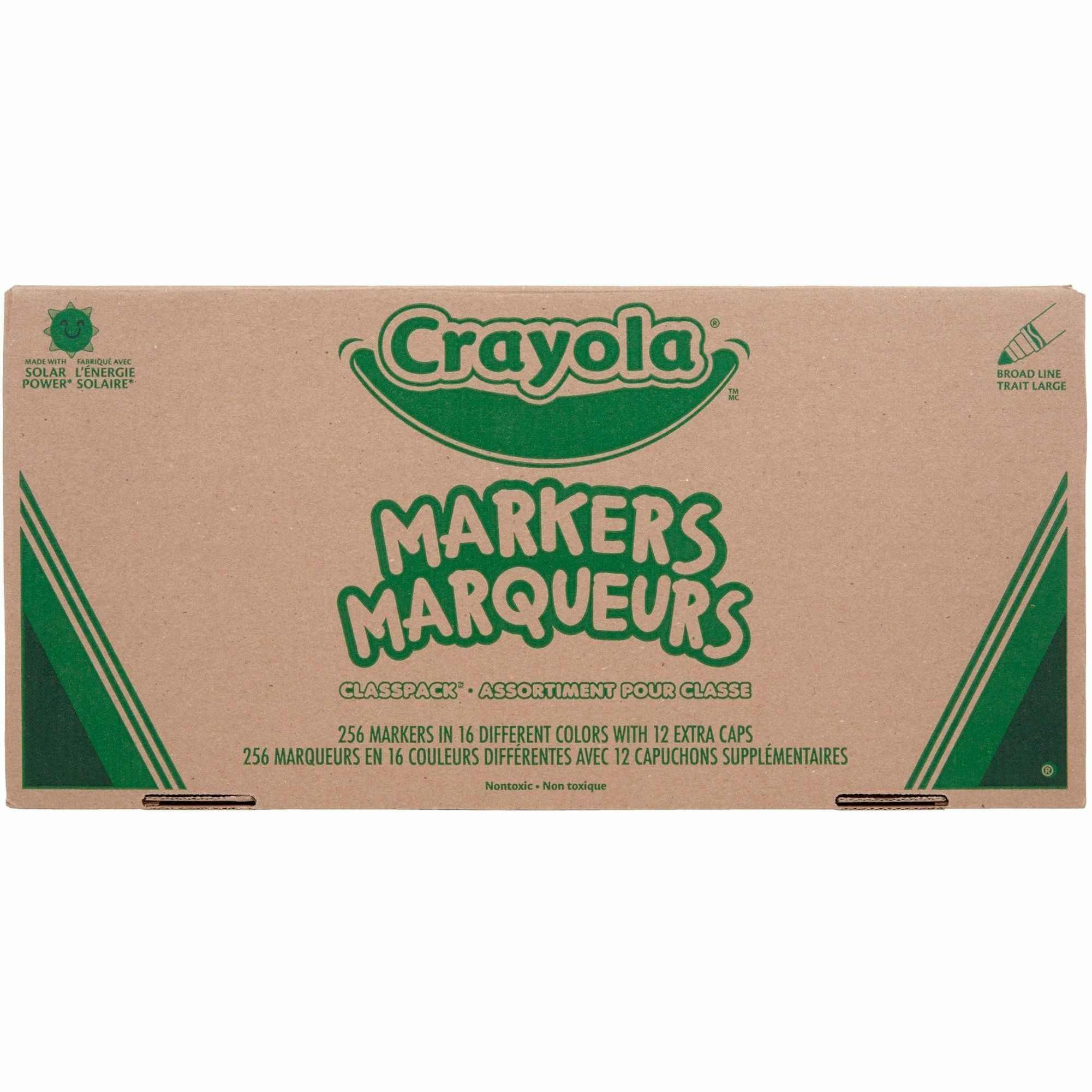 Crayola Original Broad Line Marker Classpack, Conical Tip