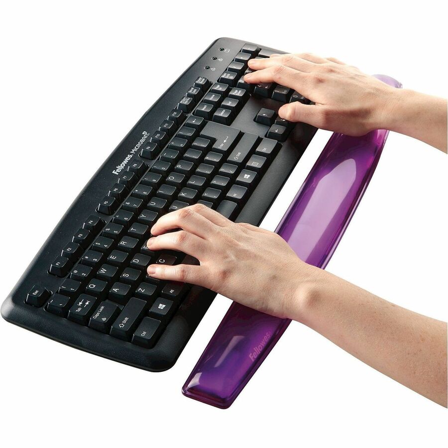 Fellowes&reg; Crystals™ Gel keyboard Wrist Rest - Purple (91437)