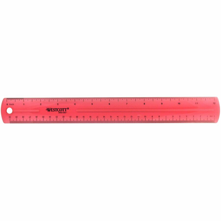 Office Depot Brand Transparent Plastic Ruler For Binders 12