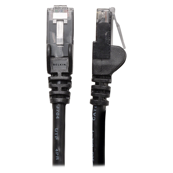 BELKIN Cat6 Patch Snagless Cable, Black - 5 ft.