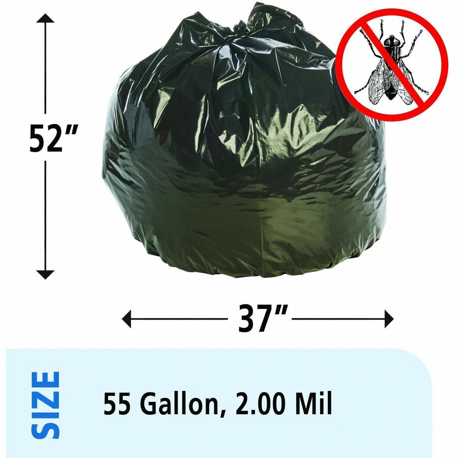 Stout Total Recycled Content Brown Trash Bags 65 Gal 100 ct