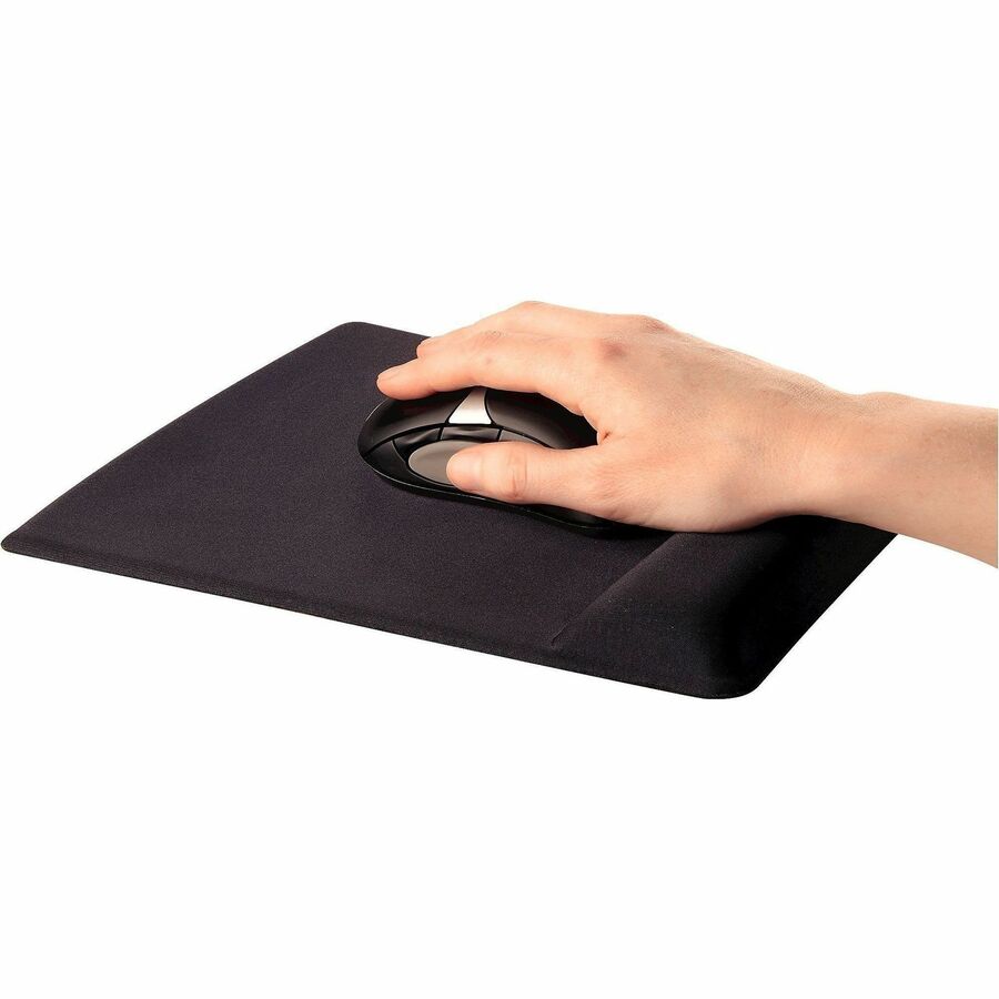Fellowes&reg; MICROBAN&reg; Memory Form Mouse Pad with Wrist Support - Black (9181201)