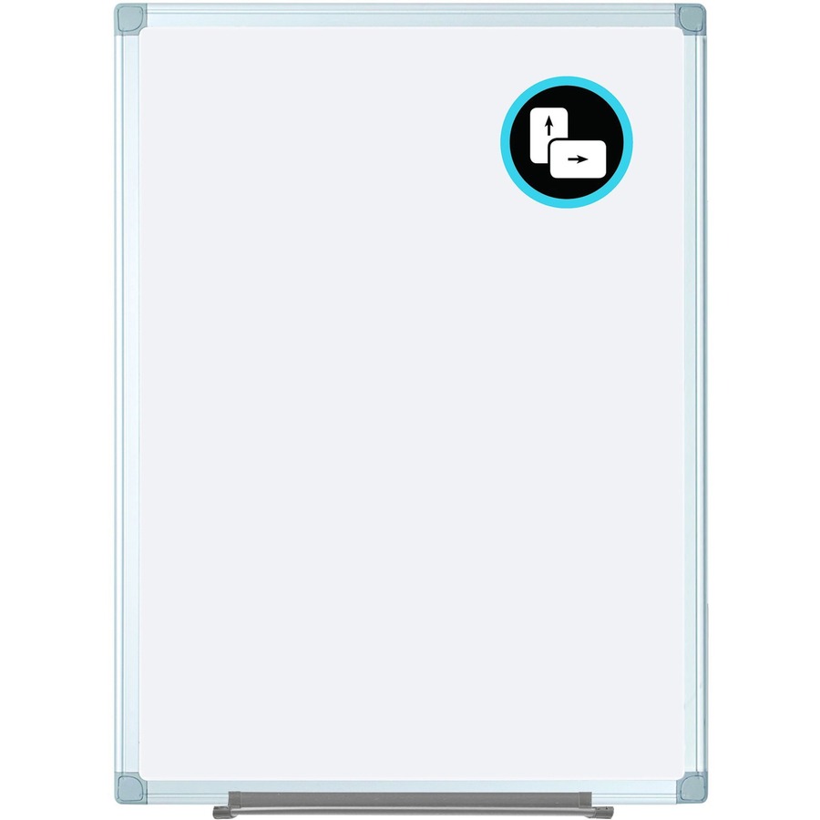 MasterVision Earth Silver Easy-Clean Dry-erase Board