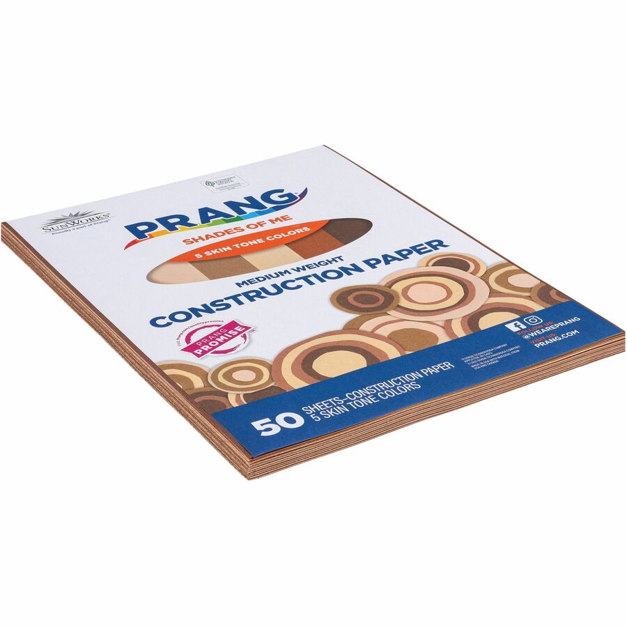 SunWorks Groundwood Construction Paper, 9 x 12, 10-Color, Pack of 500