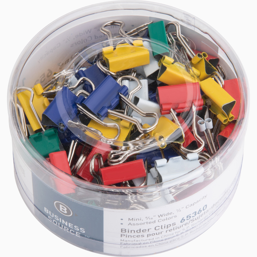 mini colored binder clips