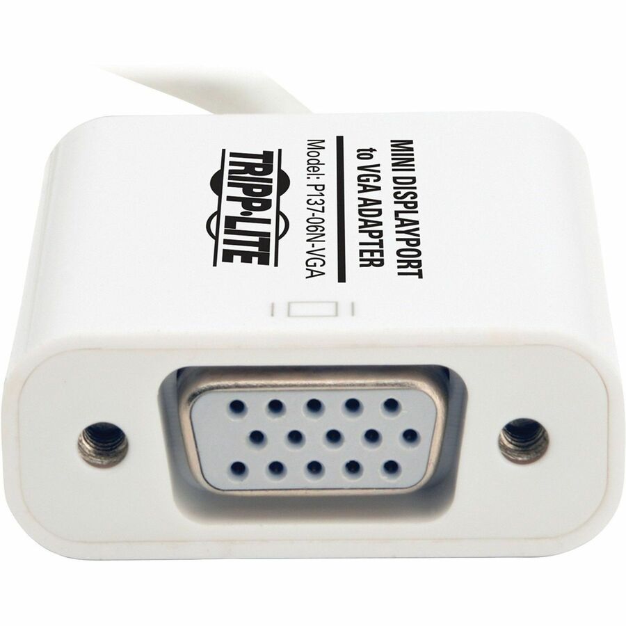 Tripp Lite by Eaton Keyspan Mini DisplayPort to Active VGA Adapter Video Converter (M/F) White 6-in. (15.24 cm)