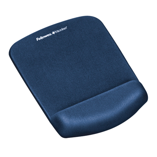 Fellowes PlushTouch&trade; Mouse Pad Wrist Rest with Microban&reg; - Blue