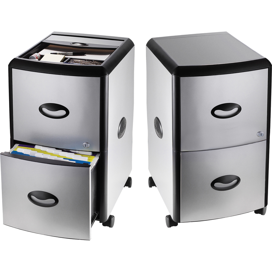 Storex Metal Clad Mobile Filing Cabinet 19 X 15 X 23 For File Letter Washable Durable