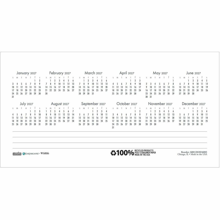 Picture of House of Doolittle Wildlife Photo Desk Top Tent Calendars