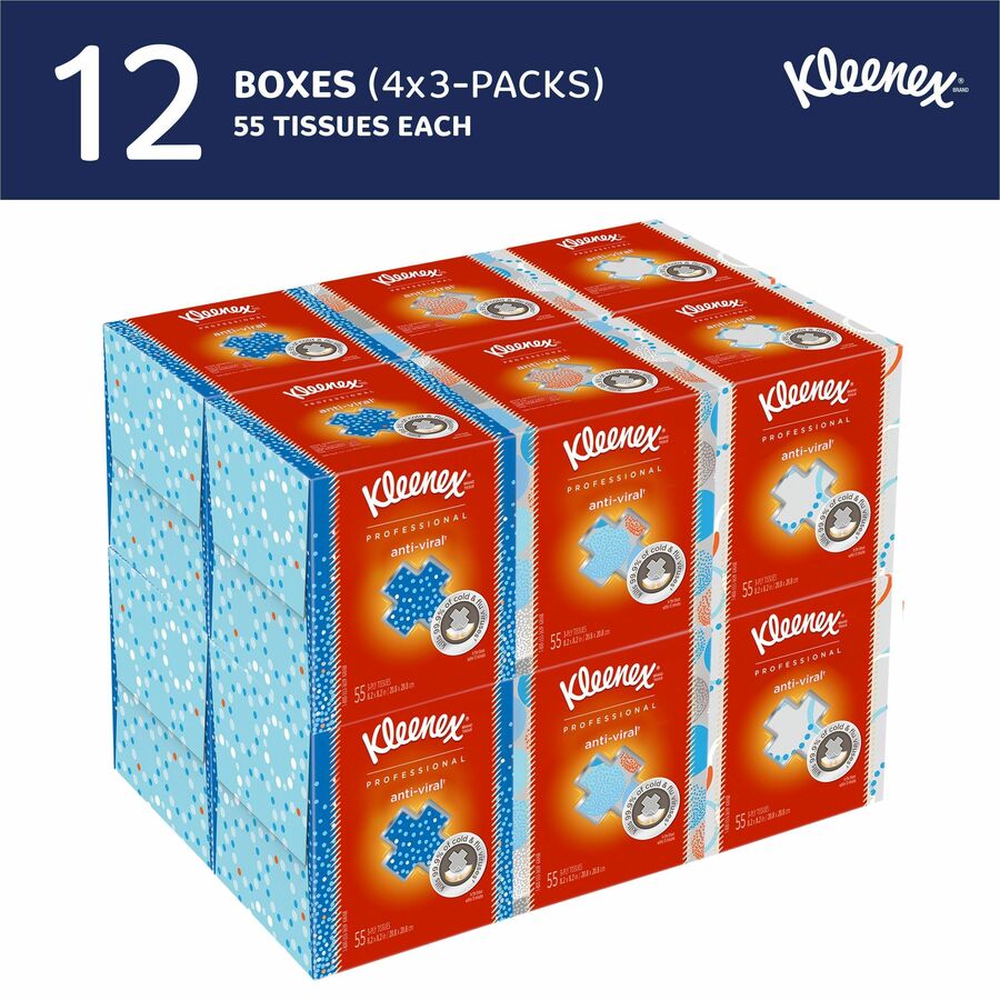 Kleenex® Upright Facial Tissues, 2-Ply, 95 Tissue Box, 6 Boxes (KCC21271)