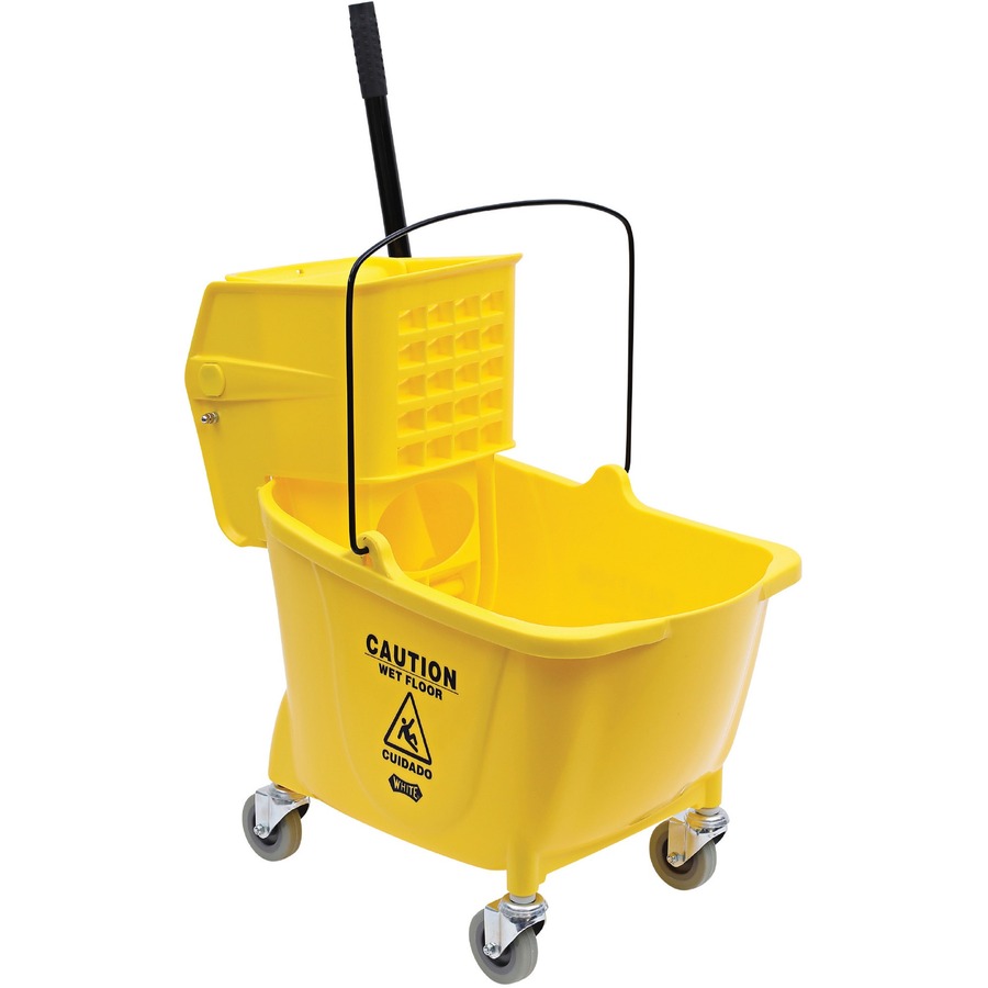 35 QT Space Saving Combo Janitor Mop Bucket and Side Press Wringer