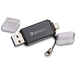 Verbatim 16GB Store 'n' Go Flash Drive - 16 GB - USB 3.0, Lightning - Graphite - Lifetime Warranty - 1 Each