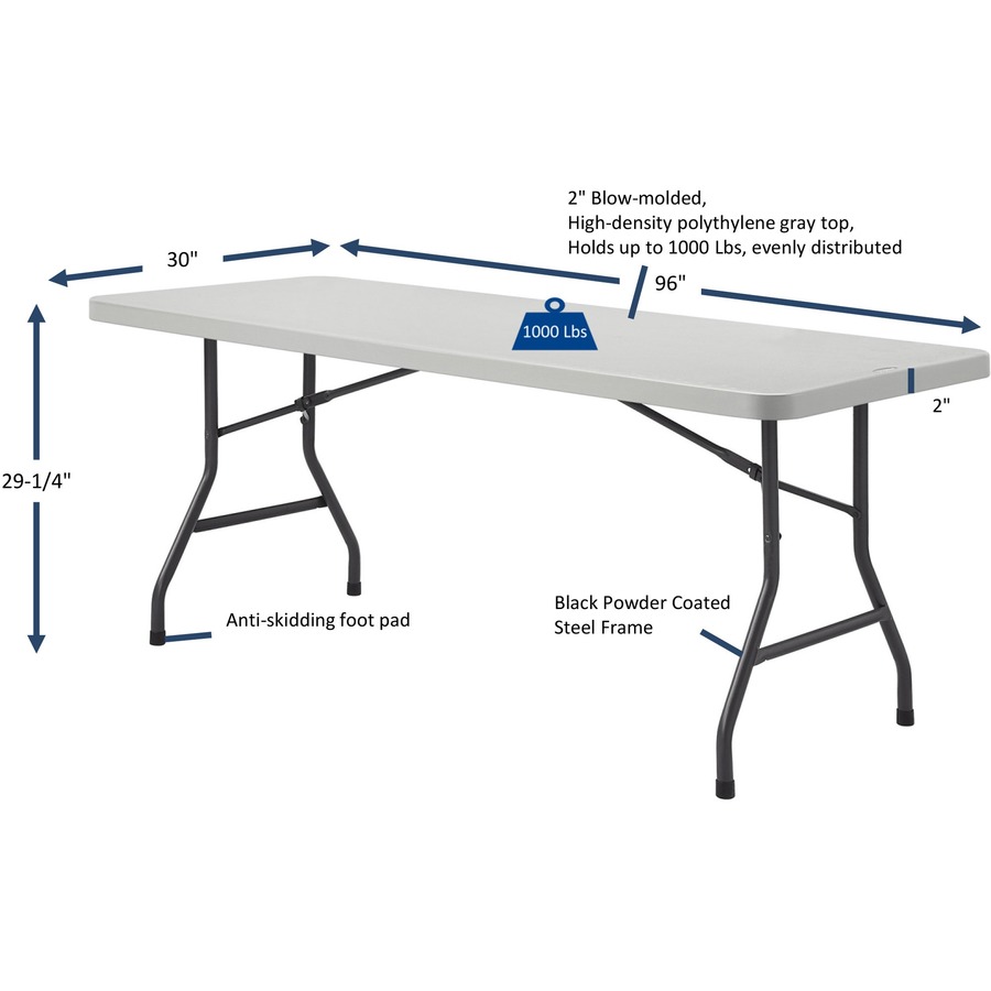 LLR 12348  Lorell Extra-Capacity Ultra-Lite Folding Table - Lorell  Furniture