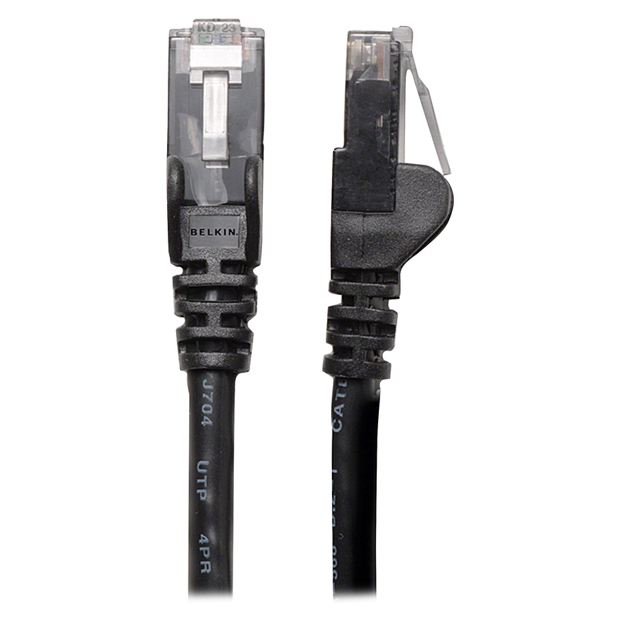 Belkin Cat6 Cable - RJ-45 Male - RJ-45 Male - 10ft - Black