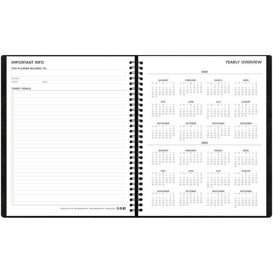 Blue Sky Aligned Weekly/Monthly Notes Planner: Weatherall's Inc.
