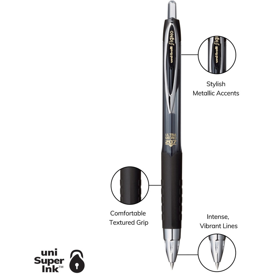 Picture of PEN,GEL,207,0.38MM,4PK,BLK