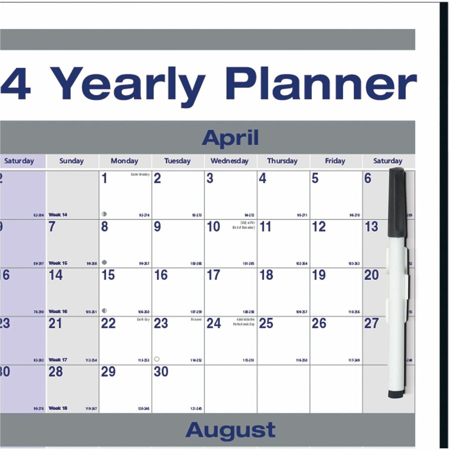 Picture of Blueline Net Zero Carbon Erasable/Reversible Yearly Wall Calendar